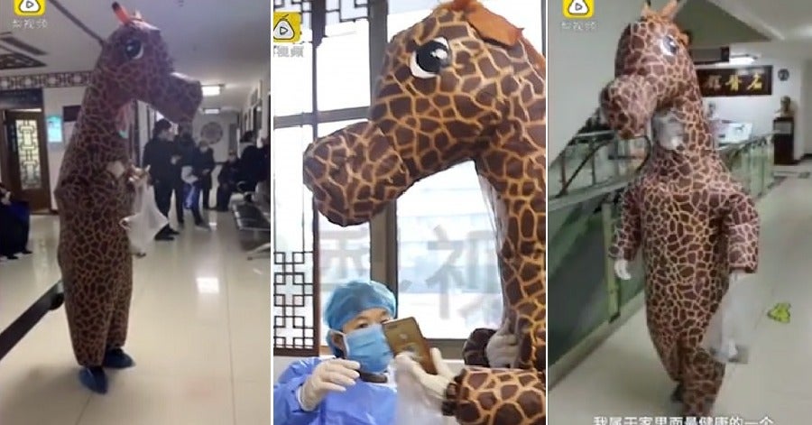 Woman Wears Full Giraffe Costume To Protect Against Coronavirus As She Couldn't Buy Face Masks - WORLD OF BUZZ 4