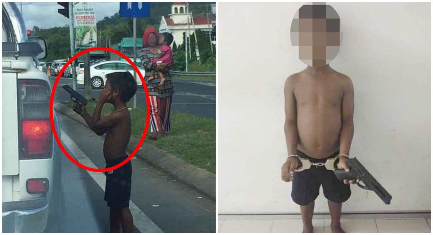Young Boy In Sabah Uses Toy Gun To Scare People Into Giving Him Money, Gets Arrested By Police - World Of Buzz 3