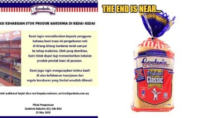 Mco: Gardenia Bread Announces No Restock As Factories Reach Maximum Capacity - World Of Buzz