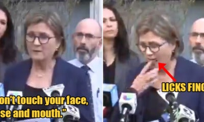 Watch: Health Director Tells Public Not To Touch Their Face, Nose &Amp; Mouth Then Licks Her Finger - World Of Buzz