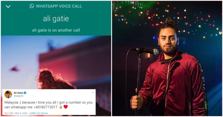 Ali Gatie Announces Malaysian Phone Number Online, Receives Over 10k Messages From Fans - WORLD OF BUZZ 1