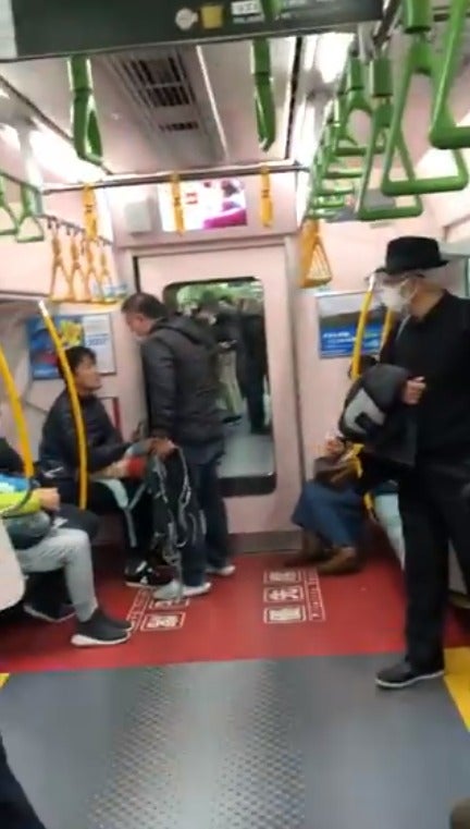 Angry Man Confronts Passenger Who Coughed Several Times Without Mask On The Train - WORLD OF BUZZ