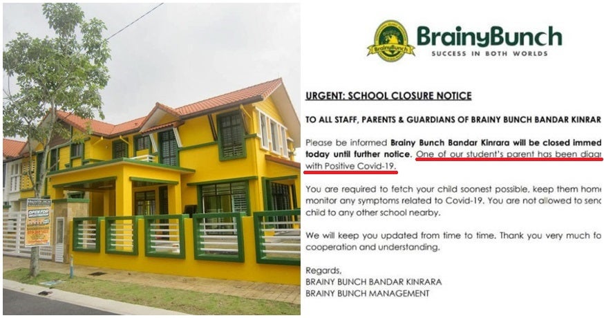 Bandar Kinrara Brainy Bunch Kindergarten Temporarily Closes After 1 Parent Tests Positive For Coronavirus - World Of Buzz 1