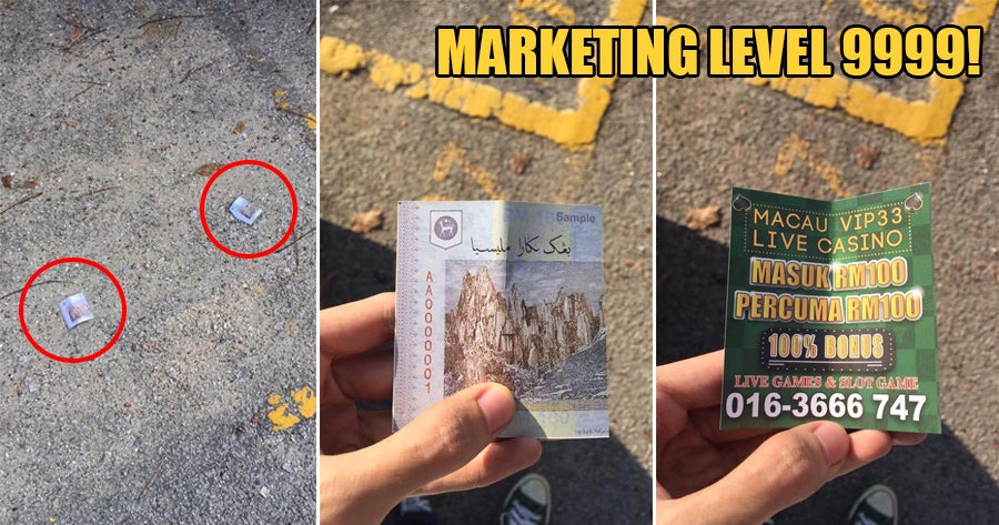This Casino Company Printed A Rm100 Bill On Card To Make People Pick It Up &Amp; Read Their Ad - World Of Buzz