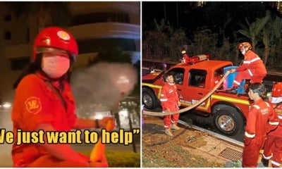 Hardworking M'Sian Firemen Voluntarily Stay Out Till 1 In The Morning To Disinfect Penang'S Streets - World Of Buzz 1
