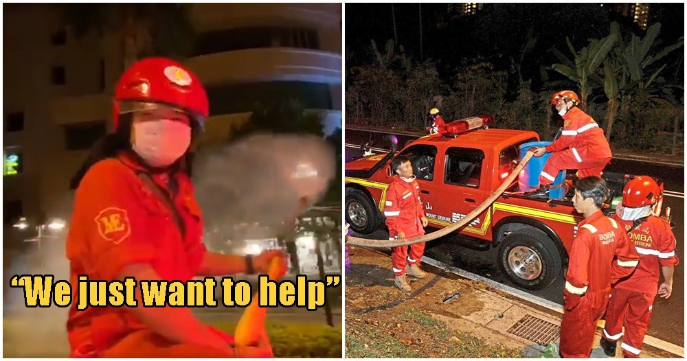 Hardworking M'sian Firemen Voluntarily Stay Out Till 1 In The Morning To Disinfect Penang's Streets - WORLD OF BUZZ 1