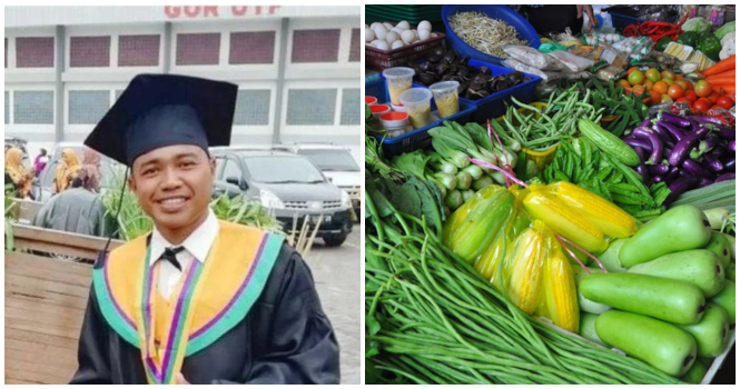 Hardworking Student Sells Vegetables To Earn Money For His Studies So He Can Become A Lecturer - World Of Buzz 1
