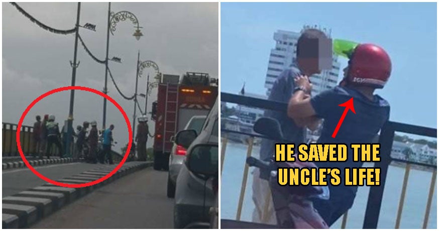 Kind Motorcyclist Did Not Hesitate To Help Old Chinese Grandmother To Cross The Road - WORLD OF BUZZ