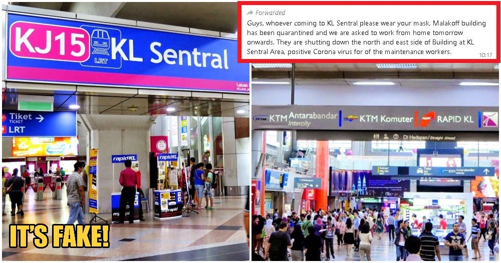 KL Sentral Does NOT Have Any Reported Coronavirus Cases, Says Authorities, Malakoff Building Still Up & Running - WORLD OF BUZZ 2