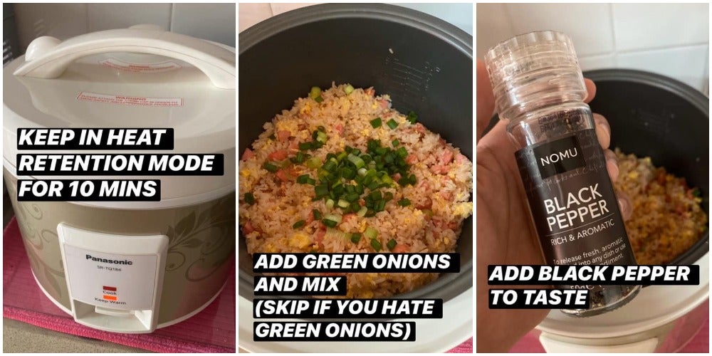 Man Shows Fool-Proof Way To Make Chinese Fried Rice But With a Rice Cooker & Minimal Ingredients - WORLD OF BUZZ