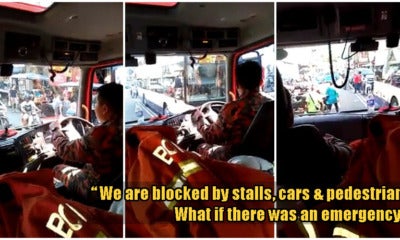 M'Sian Fireman Shows How Illegal Stalls &Amp; Parked Vehicles Block Them From Reaching Emergencies - World Of Buzz 1