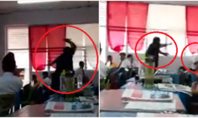 Netizens Are Divided Over This Video Of Teacher Raging At Student, Throwing Random Classroom Items At Him - World Of Buzz