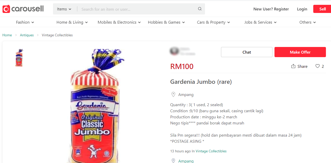 Scummy Malaysians Are Actually Selling Gardenia Breads Online For RM500 - WORLD OF BUZZ 1