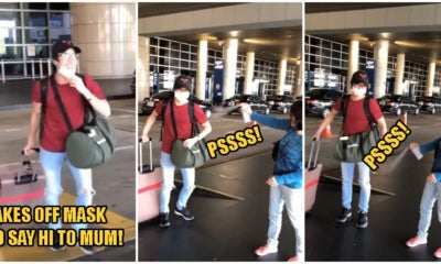 Video: M'Sian Mum Welcomes Her Son Home At Airport By Hilariously Spraying Him With Disinfectant - World Of Buzz 2