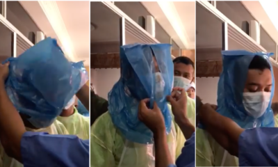 Viral Video Shows Heroic Front-Liners Using Normal Plastic Bags On Their Head For Protection - World Of Buzz 4