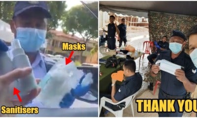Watch: Selfless M'Sians Give Out Masks &Amp; Sanitisers To Our Abang-Abang Polis - World Of Buzz 2