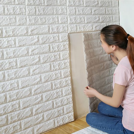 70x77cm pe foam 3d wall stickers safty home decor wallpaper diy wall decor brick living
