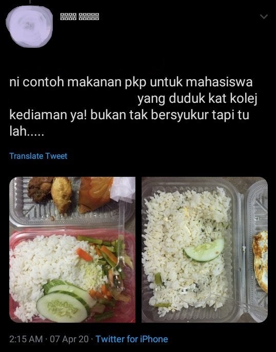 Malaysian University Student Complains About Quality of Free Food Given, Netizens Outraged - WORLD OF BUZZ 2