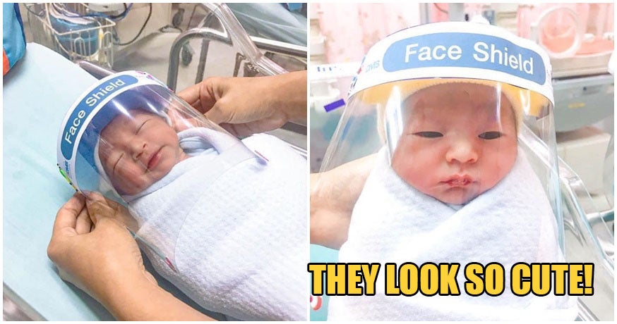 Newborn Babies At This Hospital Given Adorable Mini Face-Shields To Protect Them From Covid-19 - WORLD OF BUZZ 4