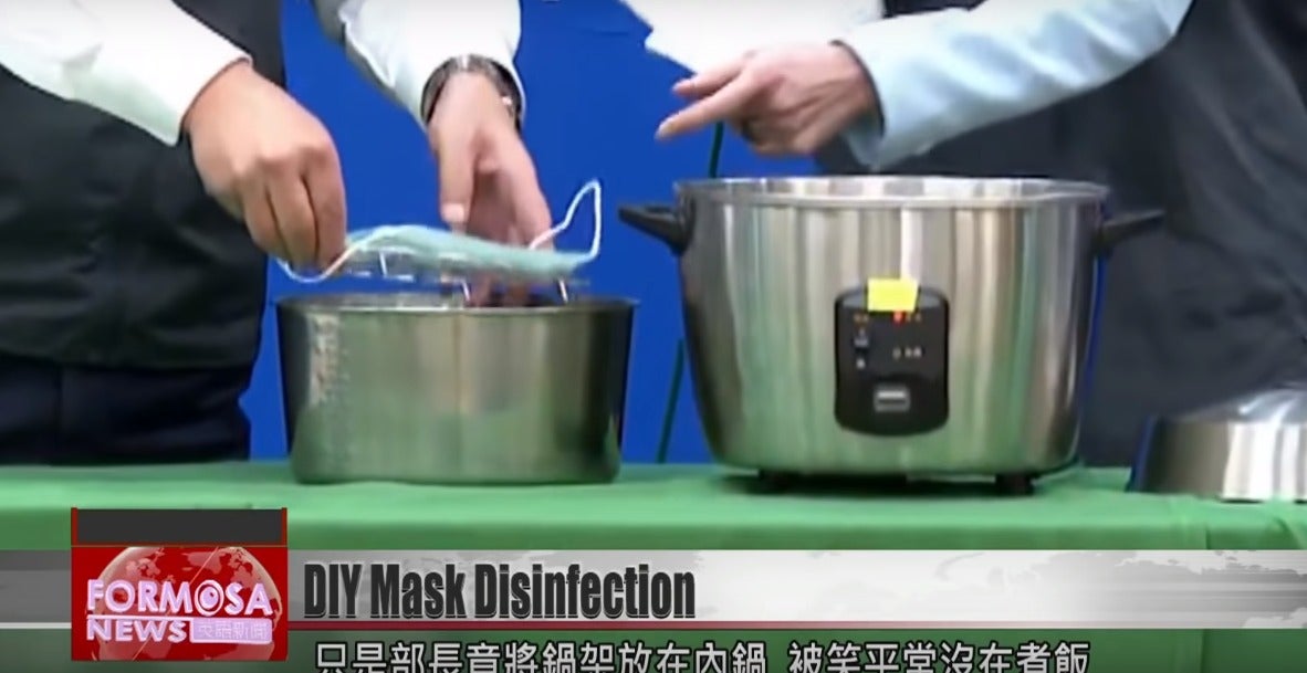 Taiwan Officials Claim That A Rice Cooker Can Disinfect A Used Mask By Steaming It For 3 Mins - World Of Buzz