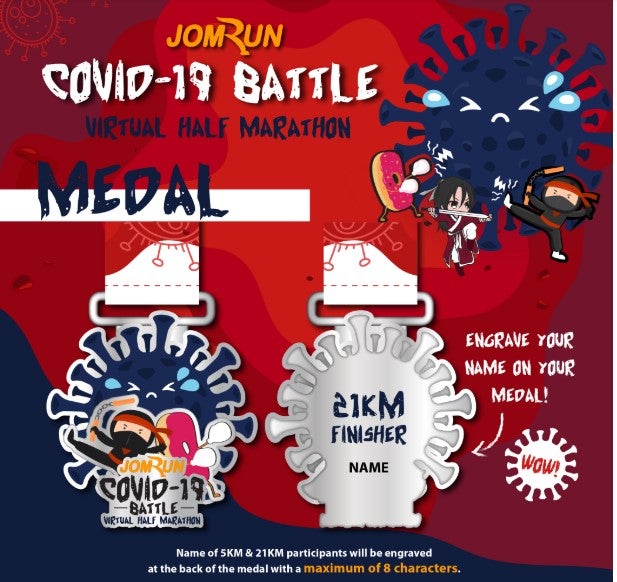 [Test] This Covid-19 Awareness Run Allows M'sians To Take Part Anywhere &Amp; From Home + Win Medals, Masks &Amp; Sanitizers Too! - World Of Buzz