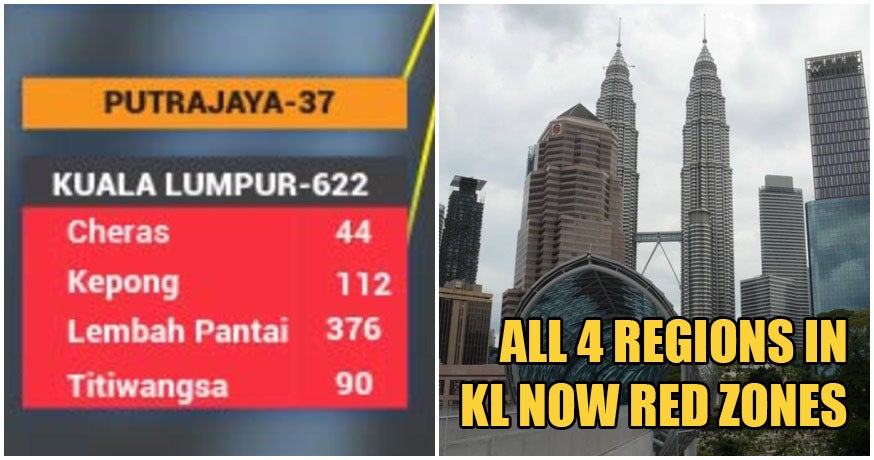 Update: All Regions Of Kl Are Now Covid-19 Red Zones According To Ministry Of Health - World Of Buzz