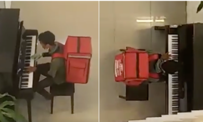 Watch: Abang Delivery Shows Off His Piano Skills While Waiting For The Food To Be Prepared - World Of Buzz 1