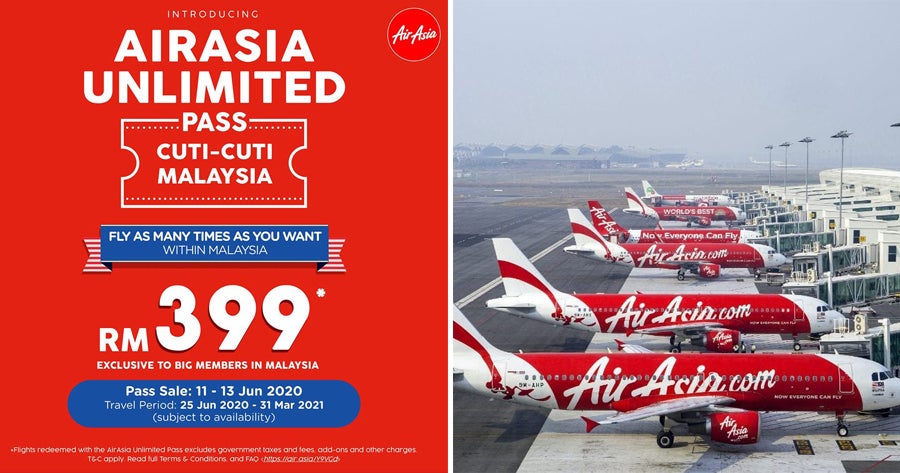 You Can Fly As Many Times As You Want In Malaysia With Air Asia S Rm399 Unlimited Pass World Of Buzz