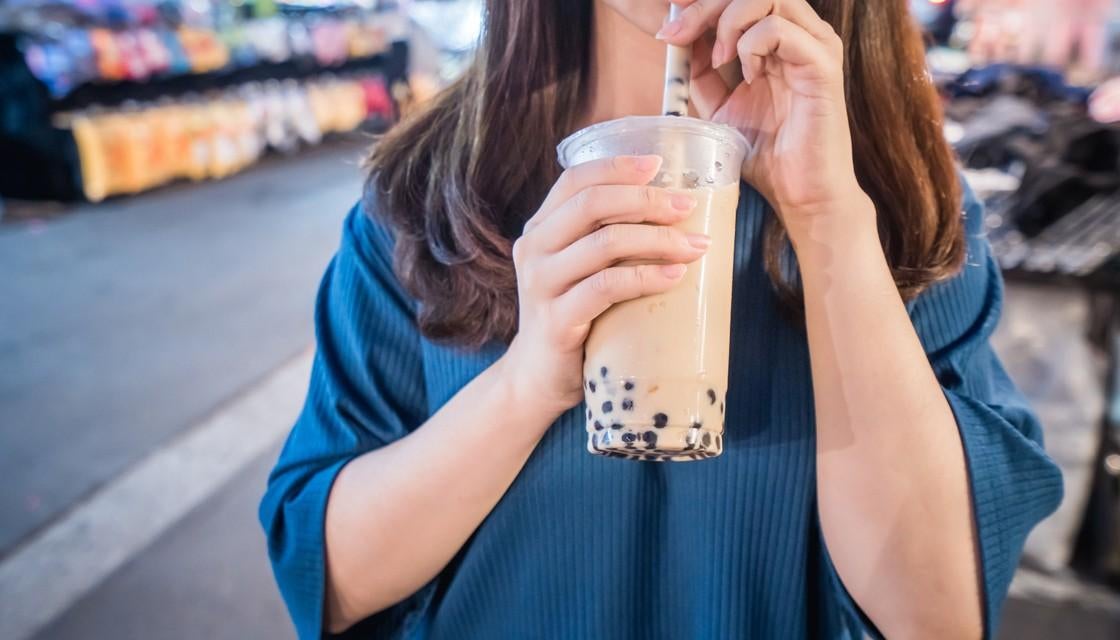 girl sipping bubble tea getty 1120