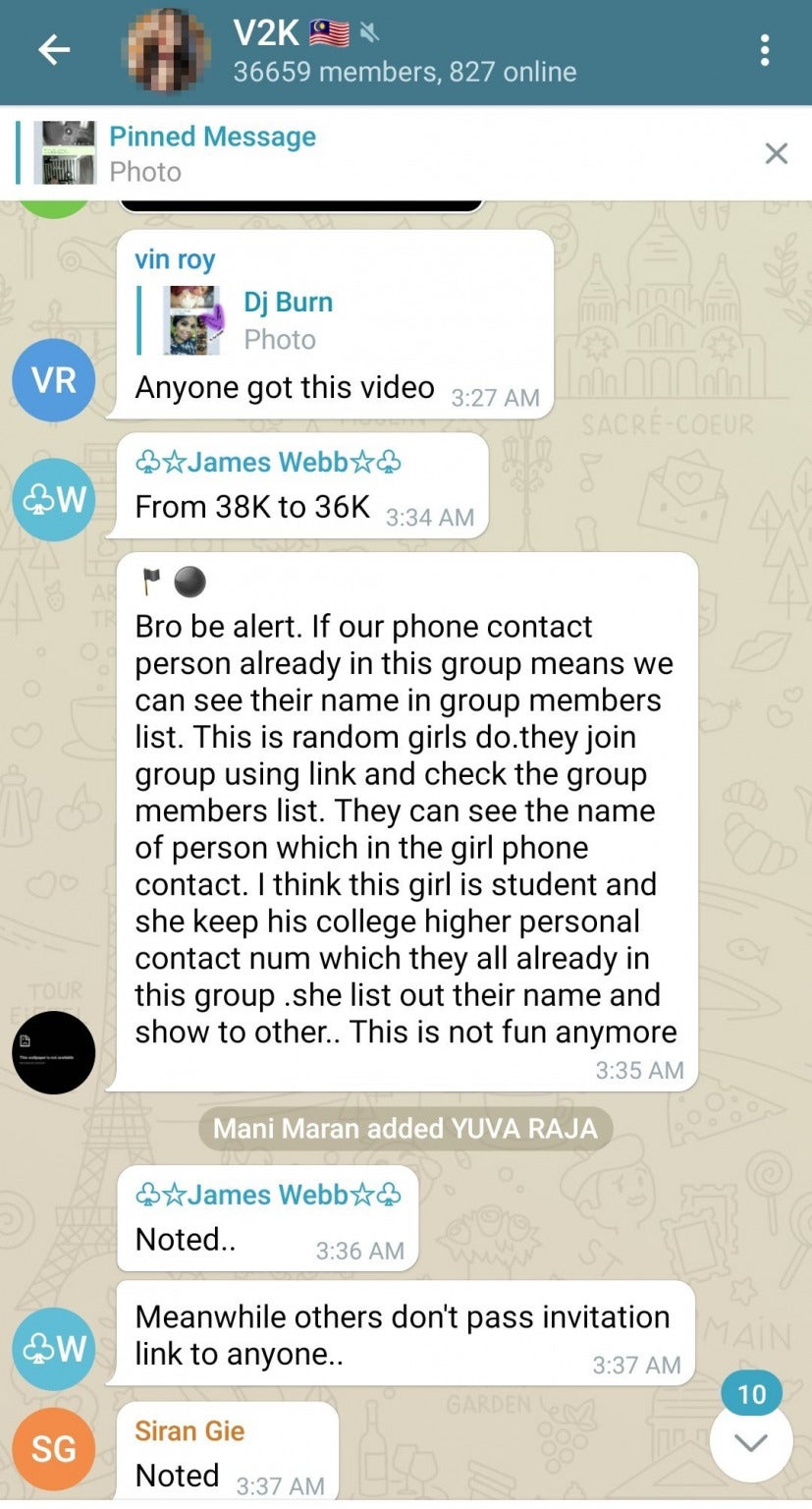 We Re Not Raping Anyone M Sian Telegram Group Shares Unconsented