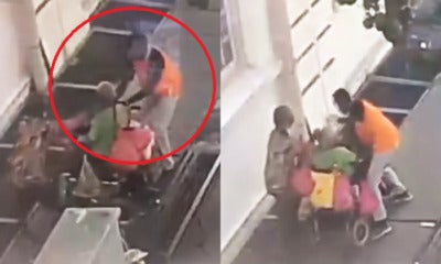 Robber In Penang Violently Hits Elderly Disabled Man In Wheelchair