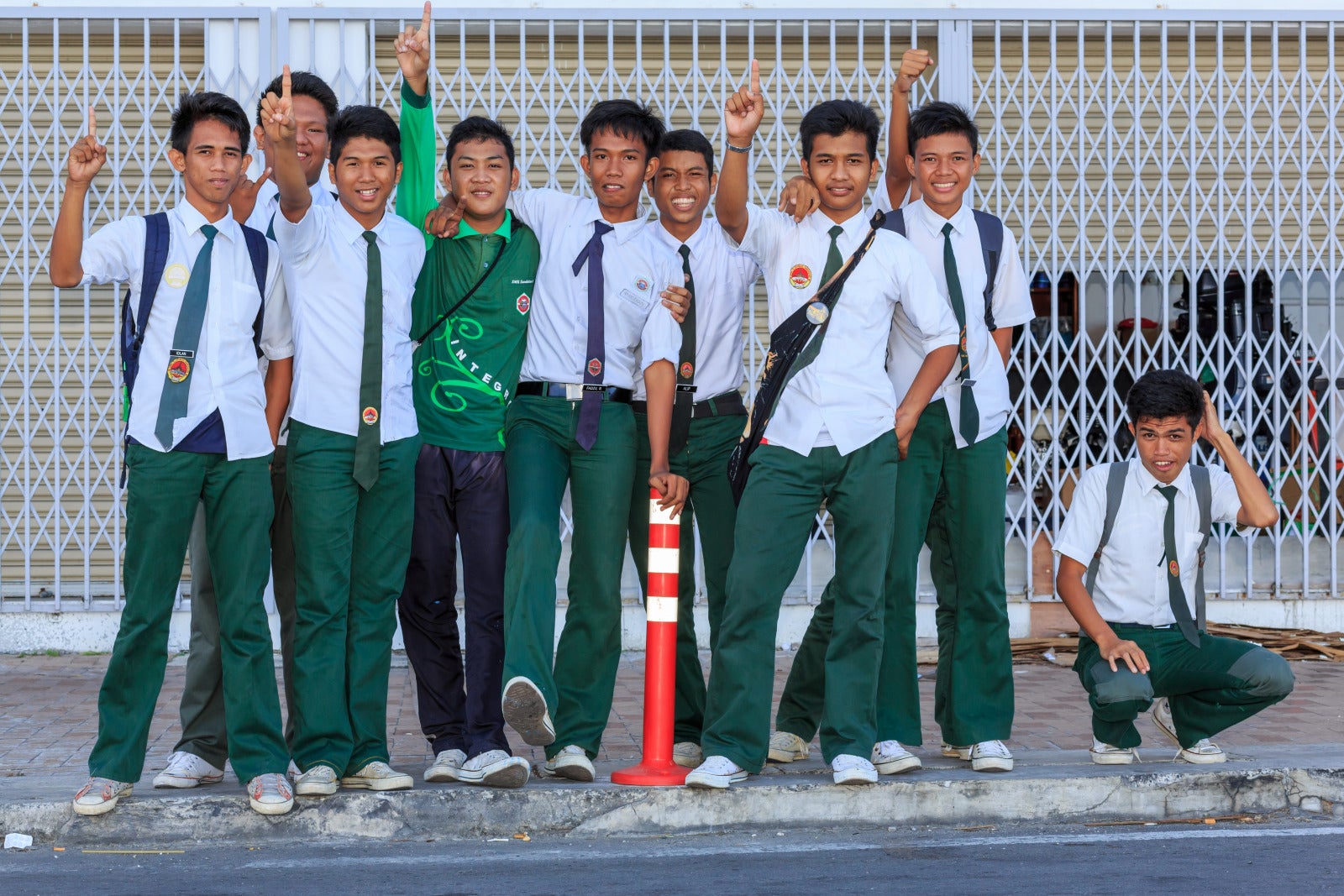 Sandakan Sabah School boys in their school uniform 01