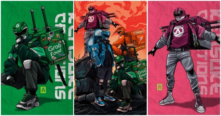 As A Tribute For Their Services, Artist Reimagines Delivery Riders As ...