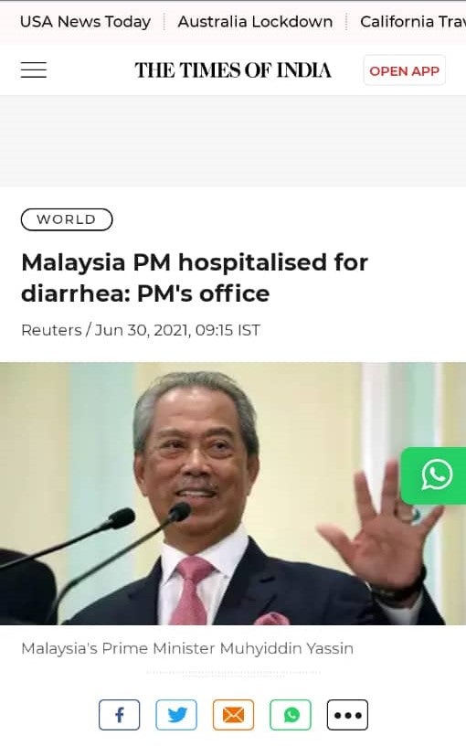 PM diarhoea TOI