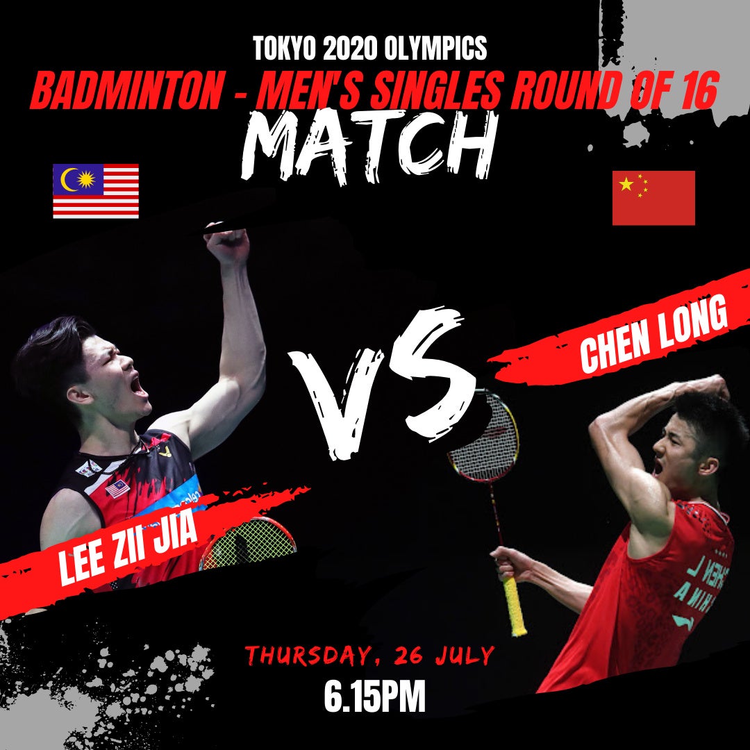 Lee zii jia vs chen long malaysia time