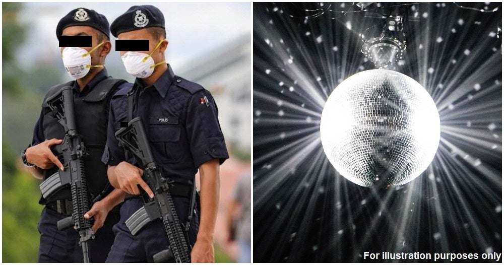 PDRM with gun and disco ball