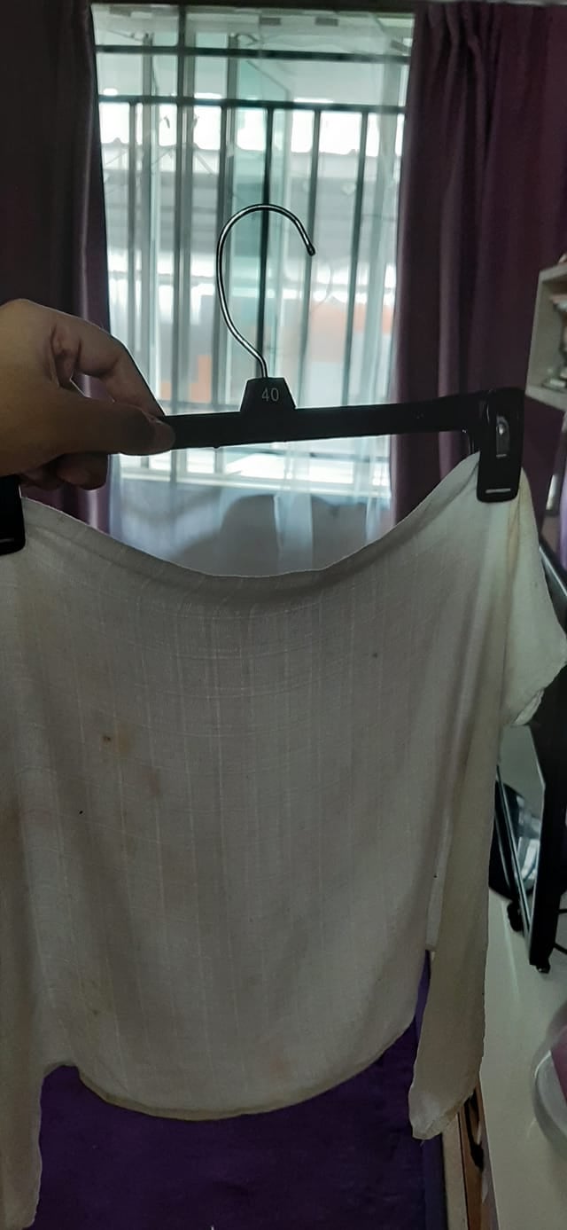 White cloth on hanger