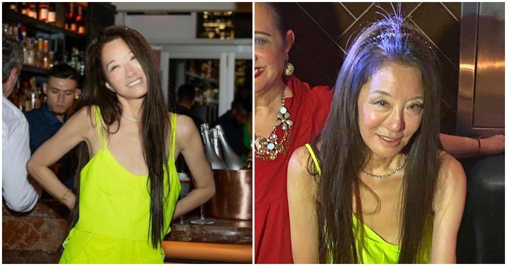 comparison collage of vera wang in her own photos and in donna karan photo