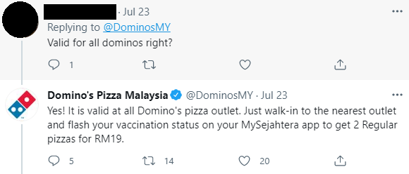 Dominos Pizza Rm19 Vaccination Promo 3