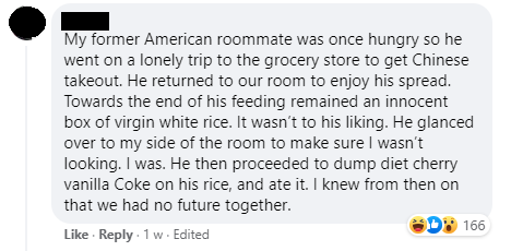 Netizen Sharing A Story About Their Roommate Eating Coke With Rice