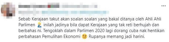 rakyat parliament comment 2