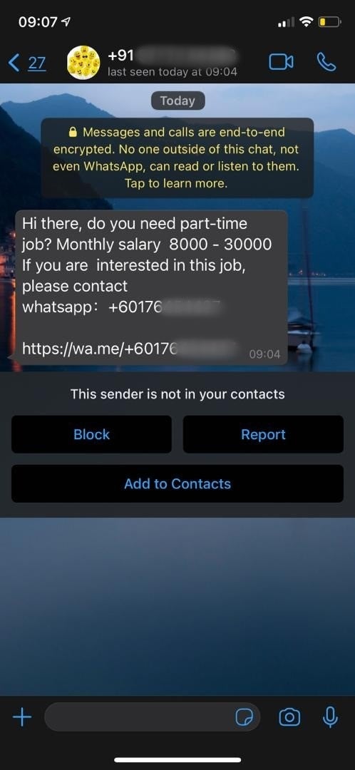 scam message 1 1