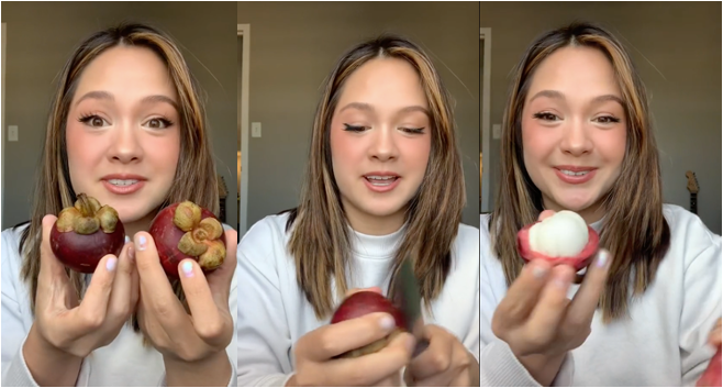 angmo girl discovers mangosteen calls is candy garlic