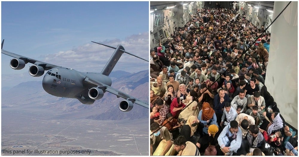 Boeing C17 Globemaster Iii Afghan Refugees Flee From Taliban