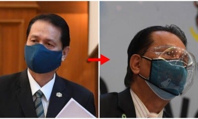 Dr Noor Hisham Black Mask Face Shield Double Mask
