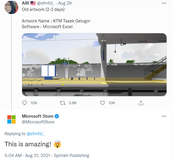 Microsoft Store Tweet