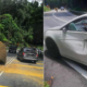 Large Boulder Fell On Car In Penang