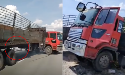 Lorry Dodges Car Driven Against Traffic