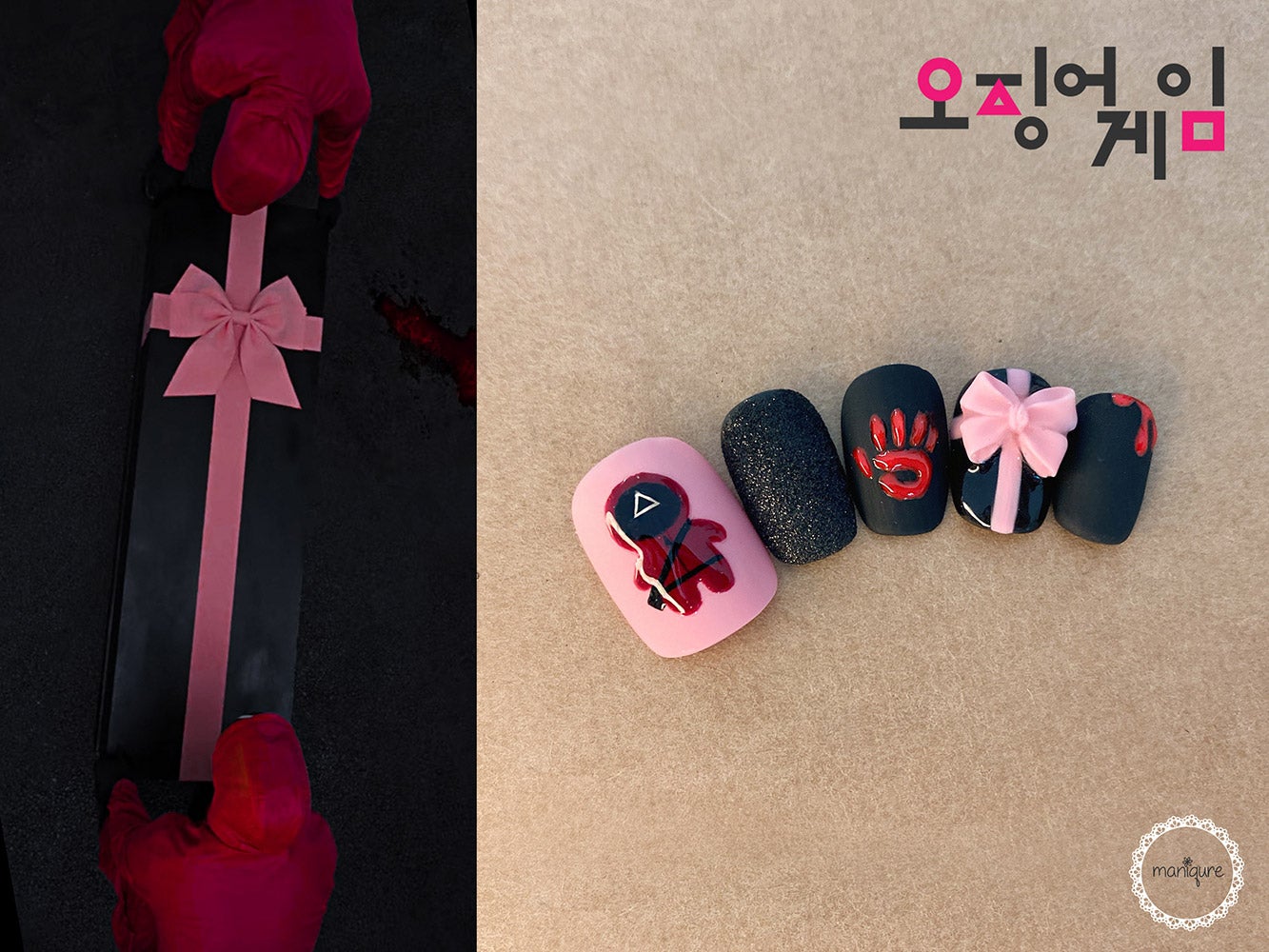 hell squid game nails korean netflix series manicure