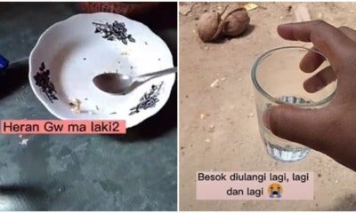 Indonesian Wife Throws Dirty Dishes Outside